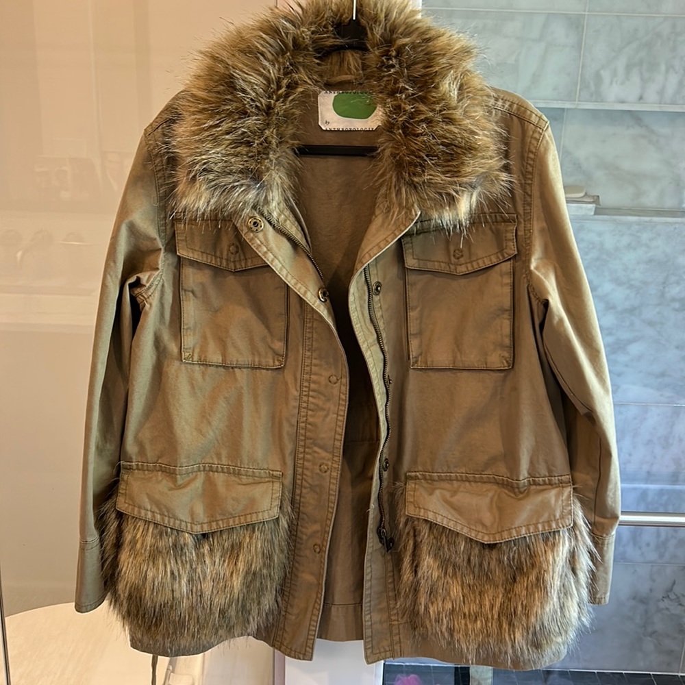 Anthropologie green coat